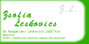 zsofia leskovics business card